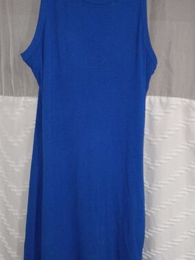 Royal Blue Sleeveless Knit Dress